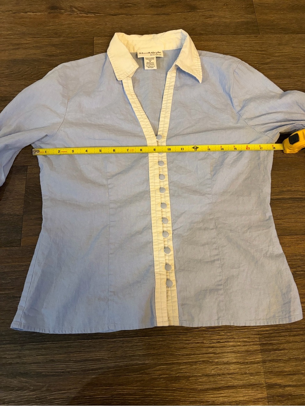 Women’s NorthStyle Linen Blend Beach Boho 3/4 Sleeve Lightweight Top Size M - Picture 7 of 9